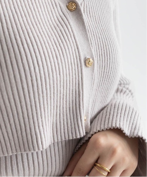 RANDA（ランダ）の「クロップド丈ニットアンサンブル（ニット/セーター・レディース・グレー/クリーム/ブラウン・FREE）」の8枚目の写真