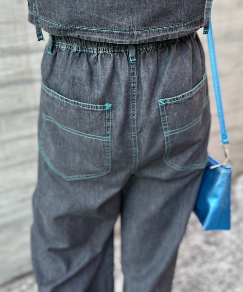 【sweet掲載】BOTTEGA VENETA◆ライトウォッシュ デニムパンツ ライトブリーチワイドレッグ ライトブリーチ デニム| Bottega