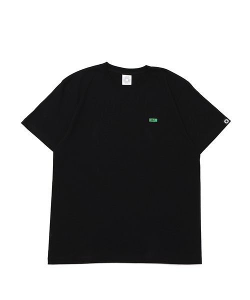 EXAMPLE（エグザンプル）の「EXAMPLE MINI RECTANGLE LOGO S/S TEE（Tシャツ/カットソー・メンズ・ブラック×イエロー/ブラック×ホワイト/ホワイト×レッド/ホワイト×ブルー/ホワイト×ブラック/ブラック×グリーン・L/XL/XXL/M）」の5枚目の写真