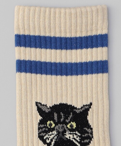 FREAK'S STORE（フリークスストア）の「ROSTER SOX/ロスターソックス 限定展開　CAT/SOCKS / キャット ソックス（ソックス/靴下・レディース・ベージュ/ナチュラル・SMALL/MEDIUM）」の3枚目の写真