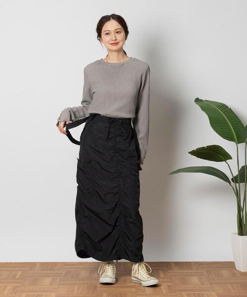 BACK NUMBER（バックナンバー）の「BACK NUMBER(バックナンバー)ナイロンカーゴスカート（スカート・レディース・ブラック/オリーブ・M/L）」の15枚目の写真