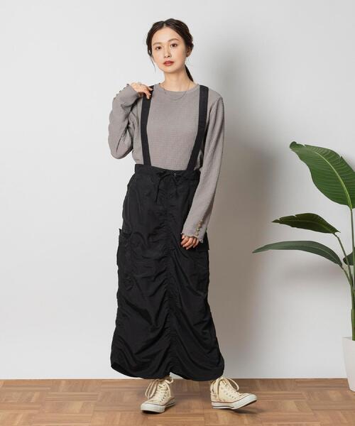 BACK NUMBER（バックナンバー）の「BACK NUMBER(バックナンバー)ナイロンカーゴスカート（スカート・レディース・ブラック/オリーブ・M/L）」の17枚目の写真