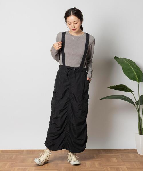 BACK NUMBER（バックナンバー）の「BACK NUMBER(バックナンバー)ナイロンカーゴスカート（スカート・レディース・ブラック/オリーブ・M/L）」の19枚目の写真