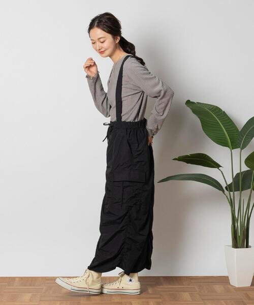 BACK NUMBER（バックナンバー）の「BACK NUMBER(バックナンバー)ナイロンカーゴスカート（スカート・レディース・ブラック/オリーブ・M/L）」の20枚目の写真