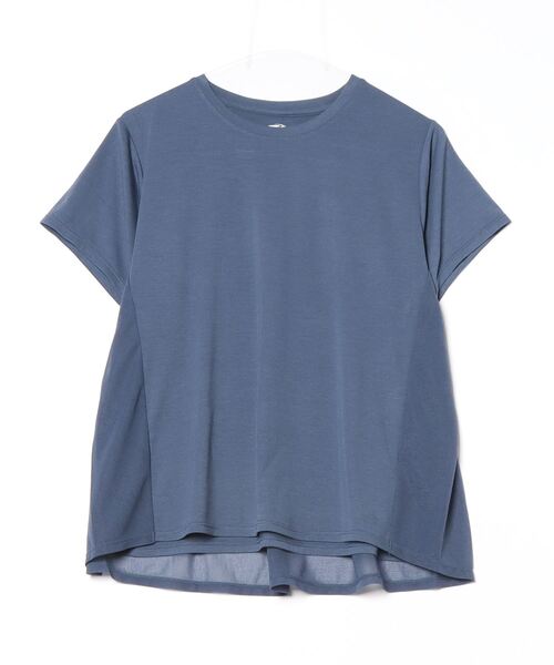 TIGORA（ティゴラ）の「ティゴラ TIGORA フィットネス 後ろシア付き半袖Tシャツ（Tシャツ/カットソー・レディース・ライラック/オレンジ/ダークブルー/ダークグレー・M/L/XL/S）」の3枚目の写真