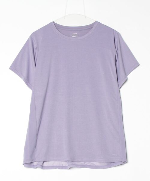 TIGORA（ティゴラ）の「ティゴラ TIGORA フィットネス 後ろシア付き半袖Tシャツ（Tシャツ/カットソー・レディース・ライラック/オレンジ/ダークブルー/ダークグレー・M/L/XL/S）」の4枚目の写真