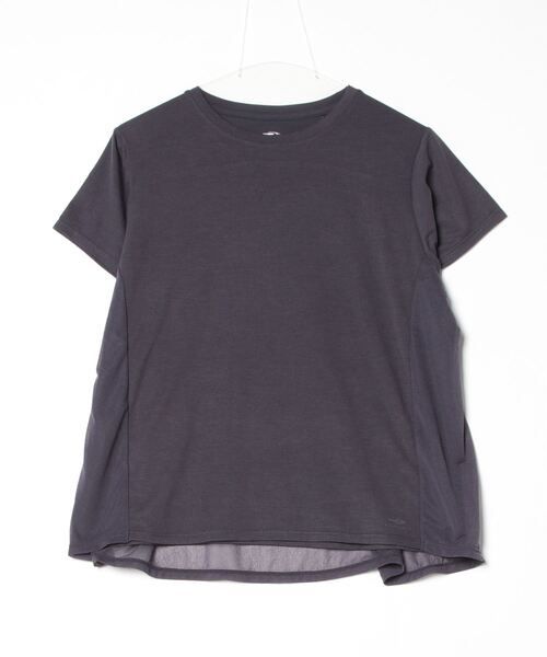 TIGORA（ティゴラ）の「ティゴラ TIGORA フィットネス 後ろシア付き半袖Tシャツ（Tシャツ/カットソー・レディース・ライラック/オレンジ/ダークブルー/ダークグレー・M/L/XL/S）」の2枚目の写真