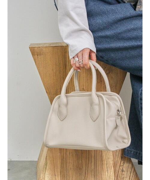 Samansa Mos2 blue（サマンサモスモスブルー）の「2wayミニボストンバッグ（ハンドバッグ・レディース・シルバー/ブラック/ベージュ・F）」の3枚目の写真