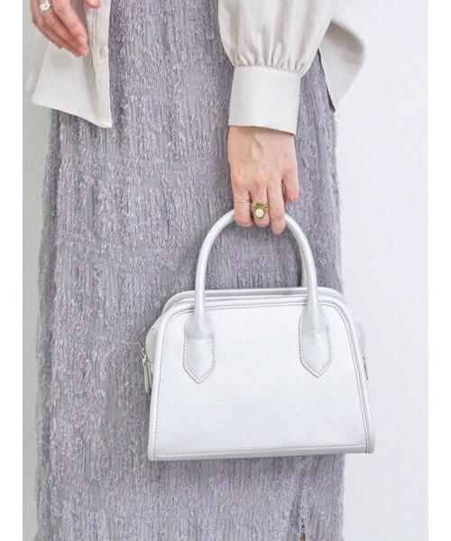 Samansa Mos2 blue（サマンサモスモスブルー）の「2wayミニボストンバッグ（ハンドバッグ・レディース・シルバー/ブラック/ベージュ・F）」の12枚目の写真