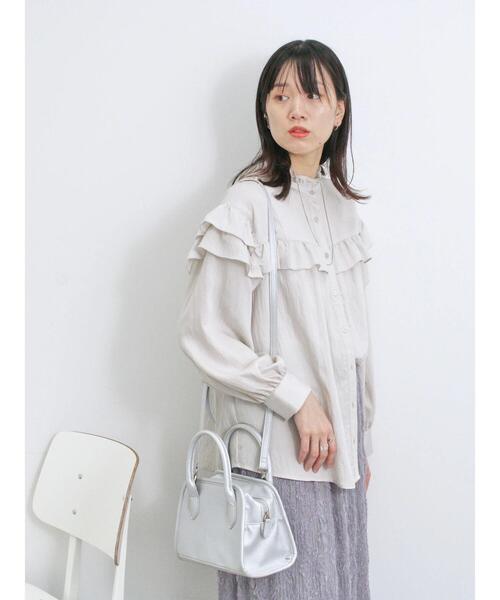 Samansa Mos2 blue（サマンサモスモスブルー）の「2wayミニボストンバッグ（ハンドバッグ・レディース・シルバー/ブラック/ベージュ・F）」の11枚目の写真