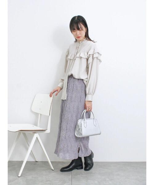 Samansa Mos2 blue（サマンサモスモスブルー）の「2wayミニボストンバッグ（ハンドバッグ・レディース・シルバー/ブラック/ベージュ・F）」の9枚目の写真