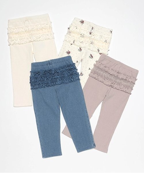 petit main（プティマイン）の「バックフリルレギンス（レギンス/スパッツ・キッズ・キナリ/ブルー/ライトピンク/マルチ・80ｃｍ/90cm/100cm/110cm/120cm）」の12枚目の写真