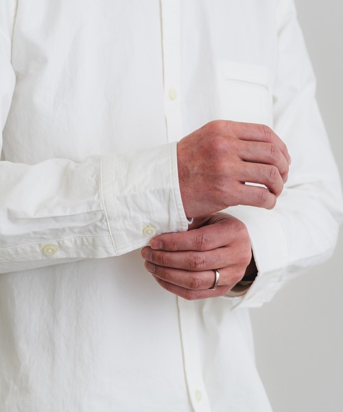 quadro（クオドロ）の「高密度ダンプレギュラーシャツ（シャツ/ブラウス・メンズ・ホワイト・LARGE/SMALL/MEDIUM）」の4枚目の写真