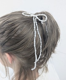 ［select］パールライク リボンヘアピン