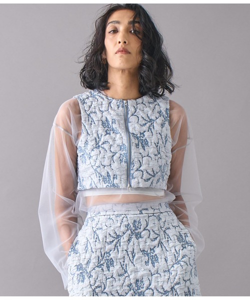 Settimissimo（セッティミッシモ）の「フクレジャガードフロントZIPショートジレ（ベスト・レディース・ブラック/ブルー・FREE）」の10枚目の写真