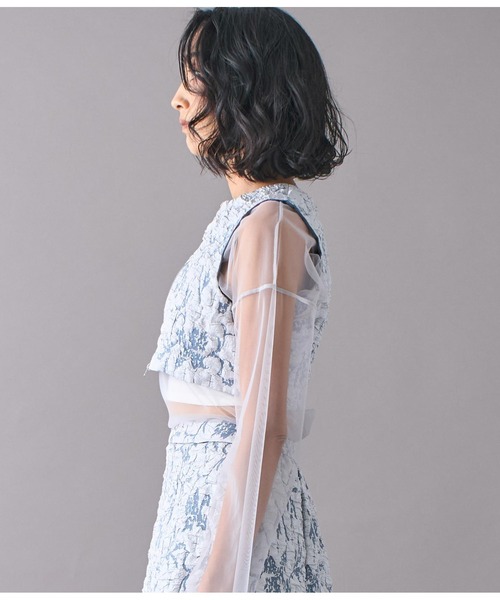 Settimissimo（セッティミッシモ）の「フクレジャガードフロントZIPショートジレ（ベスト・レディース・ブラック/ブルー・FREE）」の14枚目の写真