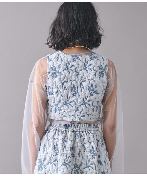 Settimissimo（セッティミッシモ）の「フクレジャガードフロントZIPショートジレ（ベスト・レディース・ブラック/ブルー・FREE）」の15枚目の写真