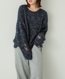 SENSE OF PLACE by URBAN RESEARCH | 『柴田ひかりさん着用』ルーズダメージセーター(ニット/セーター)