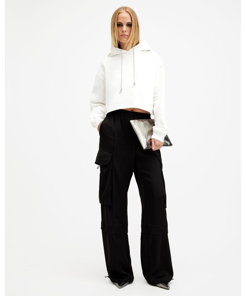 ALLSAINTS（オールセインツ）の「PIPPA SPARKLE EMBELLISHED DRAWCORD HOODIE | PIPPA スパークル エンベリッシュド ドローコード フーディー（パーカー・レディース・ホワイト・S/M/XS）」の3枚目の写真