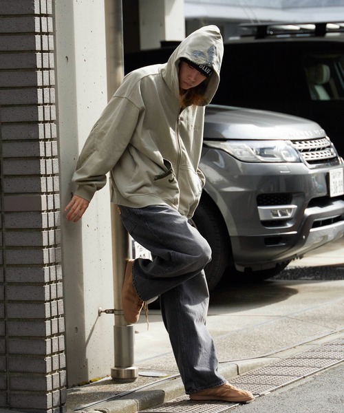 【 supplier 】 サプライヤー ストリート ジップパーカー SUPPLIER⁄サプライヤー Fleur Leather Patch Zip Hoodie フーディー