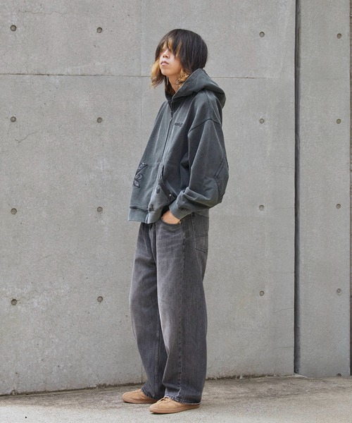 SUPPLIER/サプライヤー Fleur Leather Patch Zip Hoodie フーディー