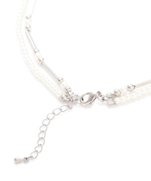 EDIT COLOGNE（エディットコロン）の「パール2連ネックレス（ネックレス・レディース・シルバー・ﾌﾘ-）」の4枚目の写真