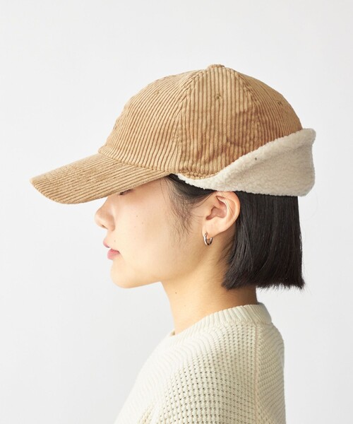 SHIPS（シップス）の「【WEB限定】SHIPS: ワンポイント ロゴ 刺繍 コーデュロイ ボア オーバーフィット キャップ（キャップ・メンズ・ベージュ/オリーブ/ブラック/ネイビー・ONE SIZE）」の20枚目の写真