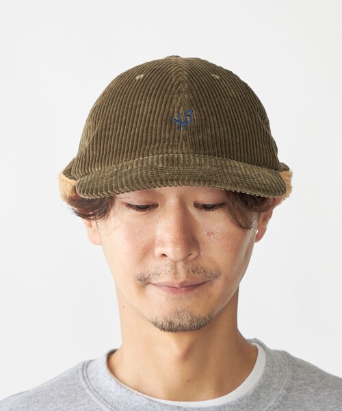 SHIPS（シップス）の「【WEB限定】SHIPS: ワンポイント ロゴ 刺繍 コーデュロイ ボア オーバーフィット キャップ（キャップ・メンズ・ベージュ/オリーブ/ブラック/ネイビー・ONE SIZE）」の18枚目の写真