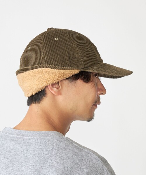SHIPS（シップス）の「【WEB限定】SHIPS: ワンポイント ロゴ 刺繍 コーデュロイ ボア オーバーフィット キャップ（キャップ・メンズ・ベージュ/オリーブ/ブラック/ネイビー・ONE SIZE）」の17枚目の写真