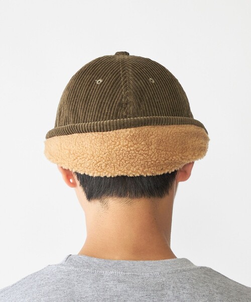 SHIPS（シップス）の「【WEB限定】SHIPS: ワンポイント ロゴ 刺繍 コーデュロイ ボア オーバーフィット キャップ（キャップ・メンズ・ベージュ/オリーブ/ブラック/ネイビー・ONE SIZE）」の16枚目の写真