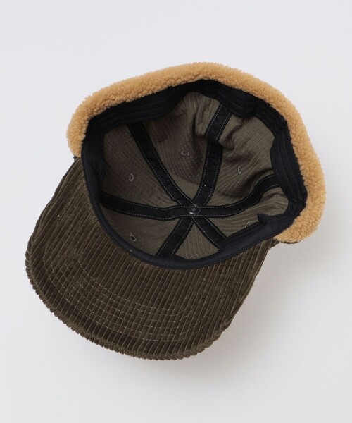SHIPS（シップス）の「【WEB限定】SHIPS: ワンポイント ロゴ 刺繍 コーデュロイ ボア オーバーフィット キャップ（キャップ・メンズ・ベージュ/オリーブ/ブラック/ネイビー・ONE SIZE）」の8枚目の写真