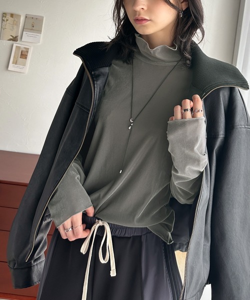 classicalelf(クラシカルエルフ)の「滑らか艶やか。レディ魅せきれいめ長袖タートルネックメロートップス(Tシャツ/カットソー・レディース・ピンク/ブラック/アイボリー/グレー/ブルー・LARGE/MEDIUM/SMALL/X-LARGE)」の18枚目の写真
