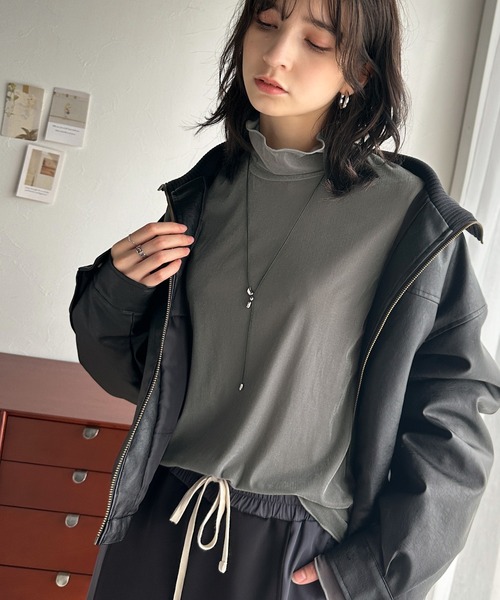 classicalelf(クラシカルエルフ)の「滑らか艶やか。レディ魅せきれいめ長袖タートルネックメロートップス(Tシャツ/カットソー・レディース・ピンク/ブラック/アイボリー/グレー/ブルー・LARGE/MEDIUM/SMALL/X-LARGE)」の17枚目の写真