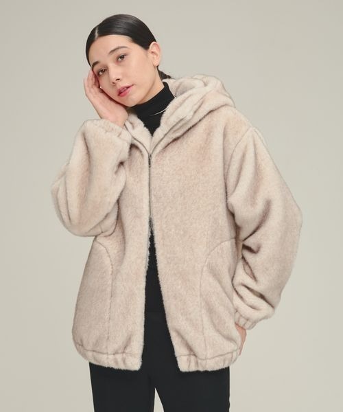 【1/7限定価格】eL Fur Hood Blouson セール】【eL】Fur Hood Blouson/147534（ブルゾン）｜eL（エル