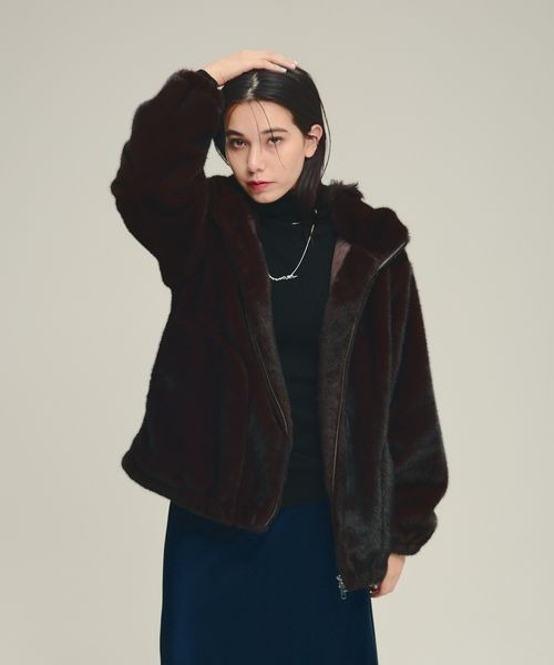 【限定特価】 セール】【eL】Fur Hood Blouson/147534（ブルゾン）｜eL（エル ジャケット・アウター
