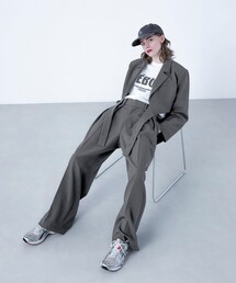 【LA COURBE】シャンブレータックパンツ
