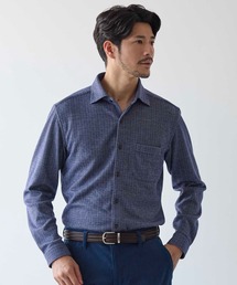 UNION STATION | ヘリンボン柄ホリゾンタルカラージャージシャツ(シャツ/ブラウス)