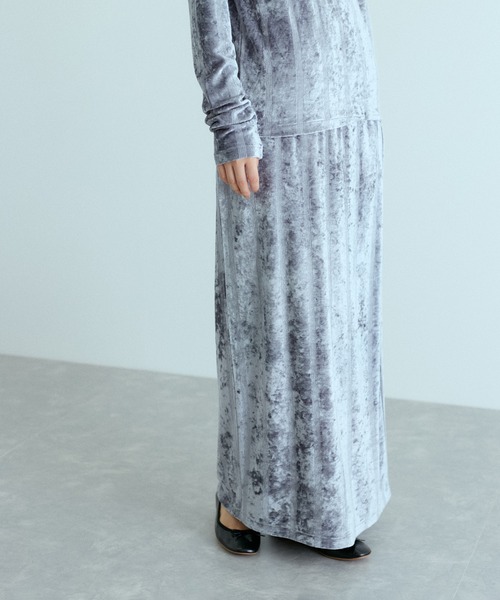 【セール】【Miller for ADAM ET ROPE'】別注ベロアSKIRT（スカート）｜MILLER（ミラー）