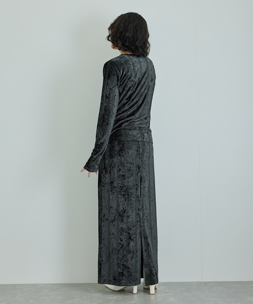 MILLER（ミラー）の「【Miller for ADAM ET ROPE'】別注ベロアSKIRT（スカート・レディース・チャコールグレー/ブラック/ブルー・FREE）」の5枚目の写真