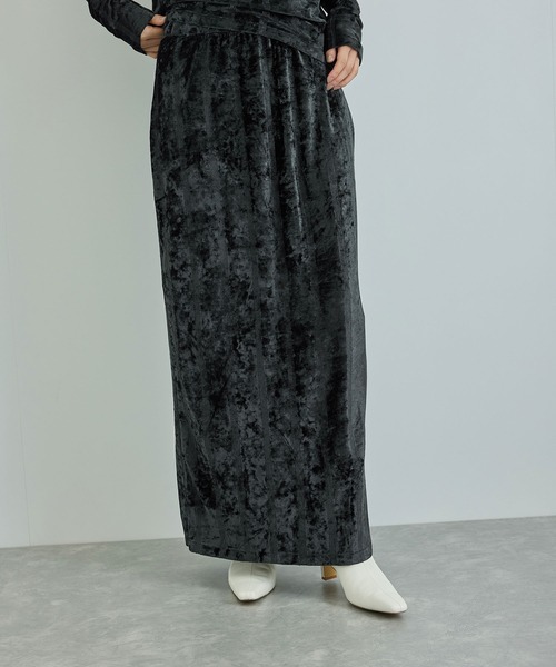 セール】【Miller for ADAM ET ROPE'】別注ベロアSKIRT