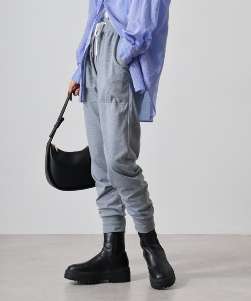 FUNALIVE(ファンアライブ)の「Sweat jogger pants / スウェットジョガーパンツ unisex(スウェットパンツ・メンズ・ブラック/杢グレー/ヘザーチャコール/オートミール/ネイビー・M/L/XL)」の17枚目の写真