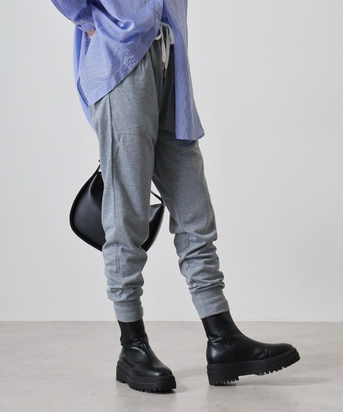 FUNALIVE(ファンアライブ)の「Sweat jogger pants / スウェットジョガーパンツ unisex(スウェットパンツ・メンズ・ブラック/杢グレー/ヘザーチャコール/オートミール/ネイビー・M/L/XL)」の19枚目の写真