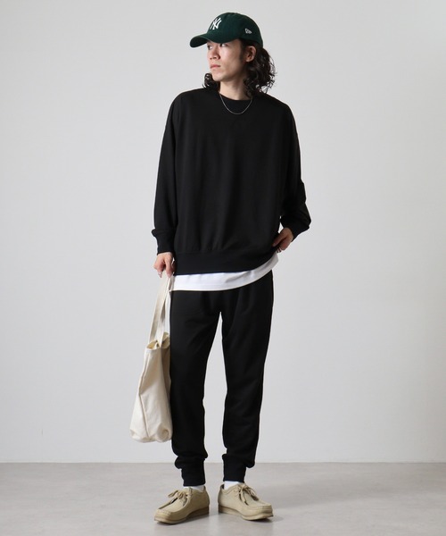 FUNALIVE(ファンアライブ)の「Sweat jogger pants / スウェットジョガーパンツ unisex(スウェットパンツ・メンズ・ブラック/杢グレー/ヘザーチャコール/オートミール/ネイビー・M/L/XL)」の14枚目の写真