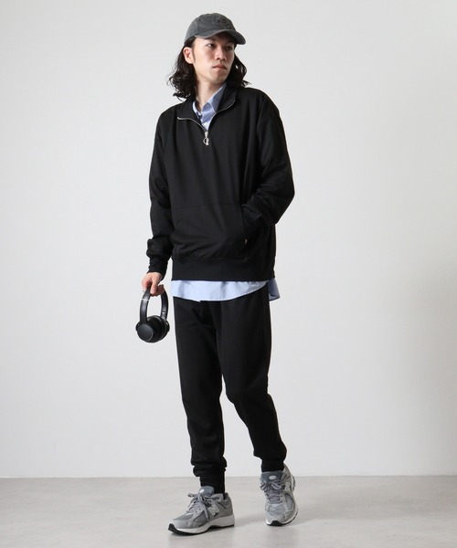 FUNALIVE(ファンアライブ)の「Sweat jogger pants / スウェットジョガーパンツ unisex(スウェットパンツ・メンズ・ブラック/杢グレー/ヘザーチャコール/オートミール/ネイビー・M/L/XL)」の15枚目の写真