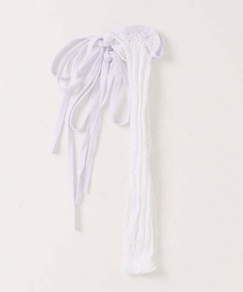 Mayree（メイリー）の「【urge select】レースアップ リボン ハイソックス（ソックス/靴下・レディース・ホワイト/ブラック/ブラック系/ホワイト系・FREE）」の10枚目の写真