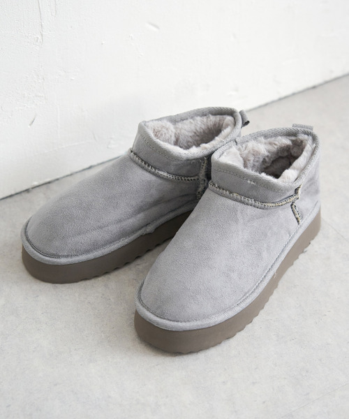 VENCEEXCHANGE（ヴァンスエクスチェンジ）の「ムートンブーツ（ブーツ・レディース・グレー/ブラック/キャメル・L/M）」の3枚目の写真