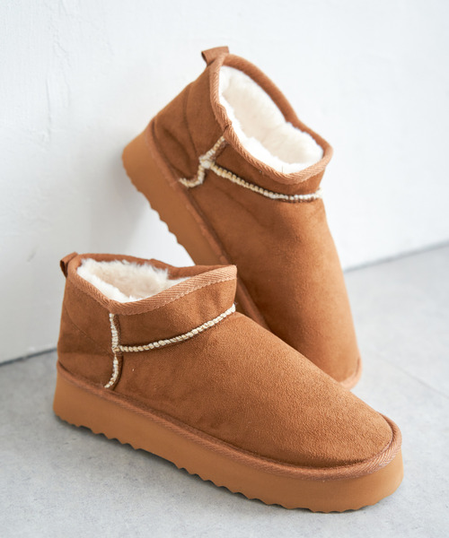 VENCEEXCHANGE（ヴァンスエクスチェンジ）の「ムートンブーツ（ブーツ・レディース・グレー/ブラック/キャメル・L/M）」の5枚目の写真