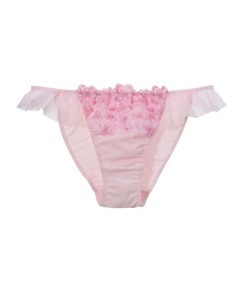 ★PEACH JOHN★花柄ピンクブラショーツ★パンツ下着★ミニリボン★32B ☆PEACH JOHN☆花柄ピンクブラショーツ☆パンツ下着☆ミニリボン