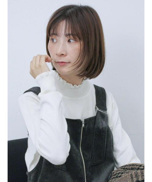 Samansa Mos2 blue（サマンサモスモスブルー）の「フリル衿ニットプルオーバー（ニット/セーター・レディース・ブラック/ブルー/オフホワイト・F）」の4枚目の写真