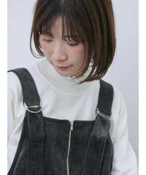 Samansa Mos2 blue（サマンサモスモスブルー）の「フリル衿ニットプルオーバー（ニット/セーター・レディース・ブラック/ブルー/オフホワイト・F）」の6枚目の写真